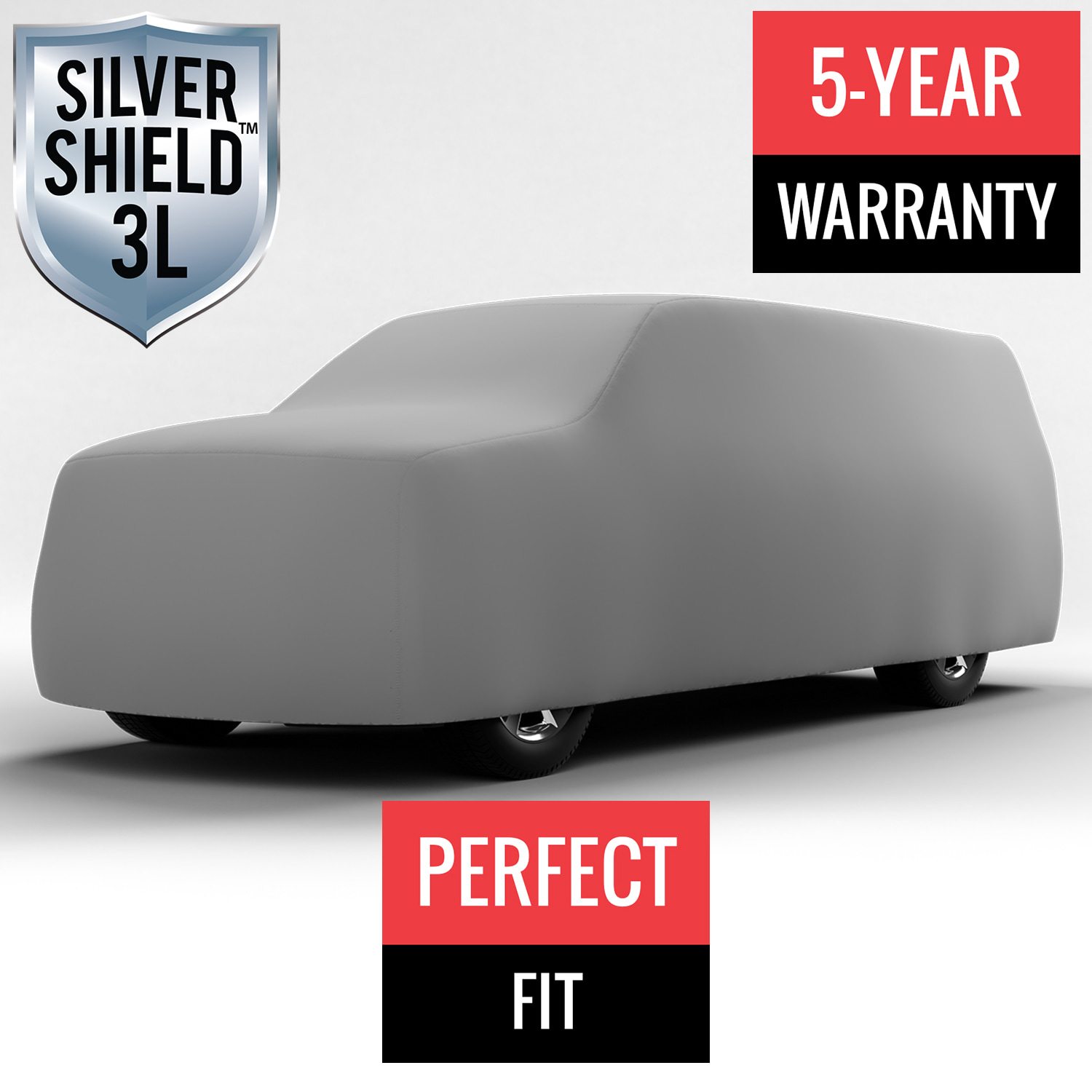 Silver Shield 3L - Car Cover for GMC K2500 Pickup 1968 Extended Cab Pickup 6.5 Feet Bed with Camper Shell