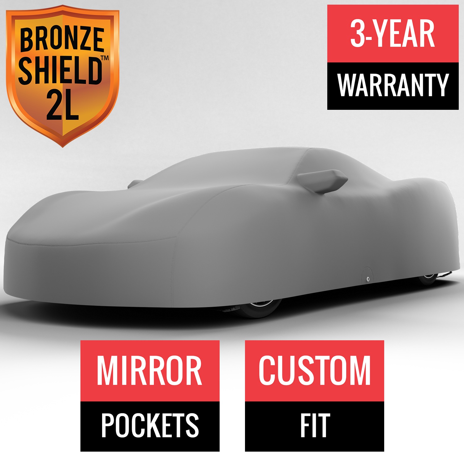 Bronze Shield 2L - Car Cover for Chevrolet Corvette 2022 Convertible 2-Door with HIGH Wing Spoiler