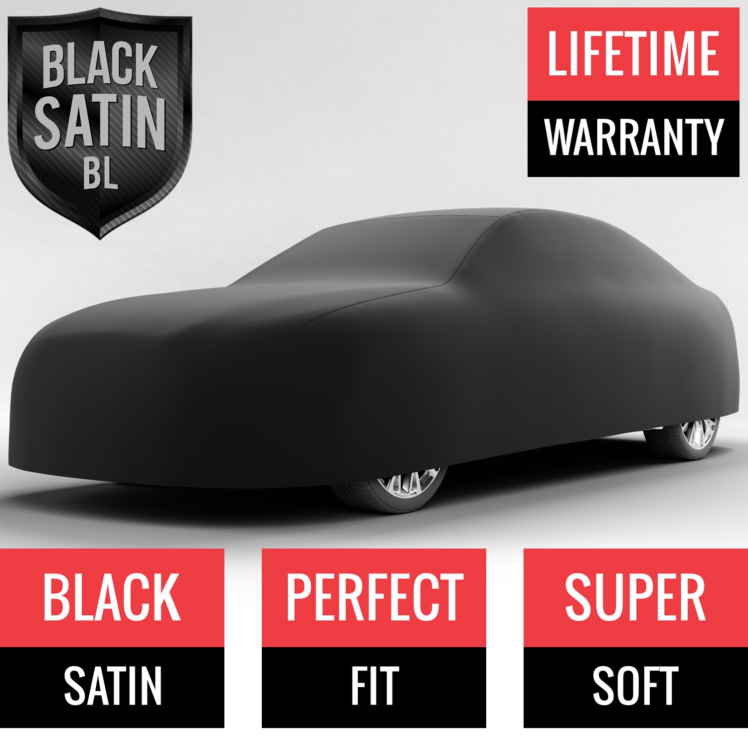 Black Satin BL - Black Car Cover for Mercedes-Benz CL63 AMG 2008 Coupe 2-Door