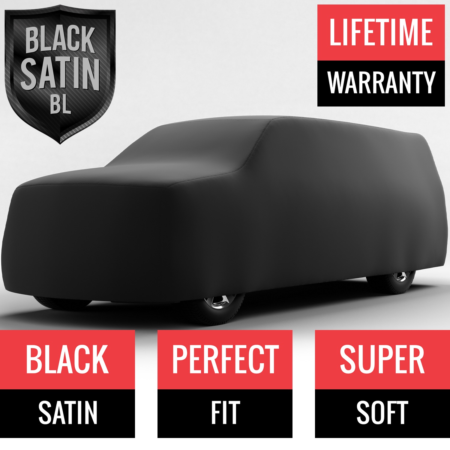 Black Satin BL - Black Car Cover for Chevrolet Suburban 2008 SUV 4-Door