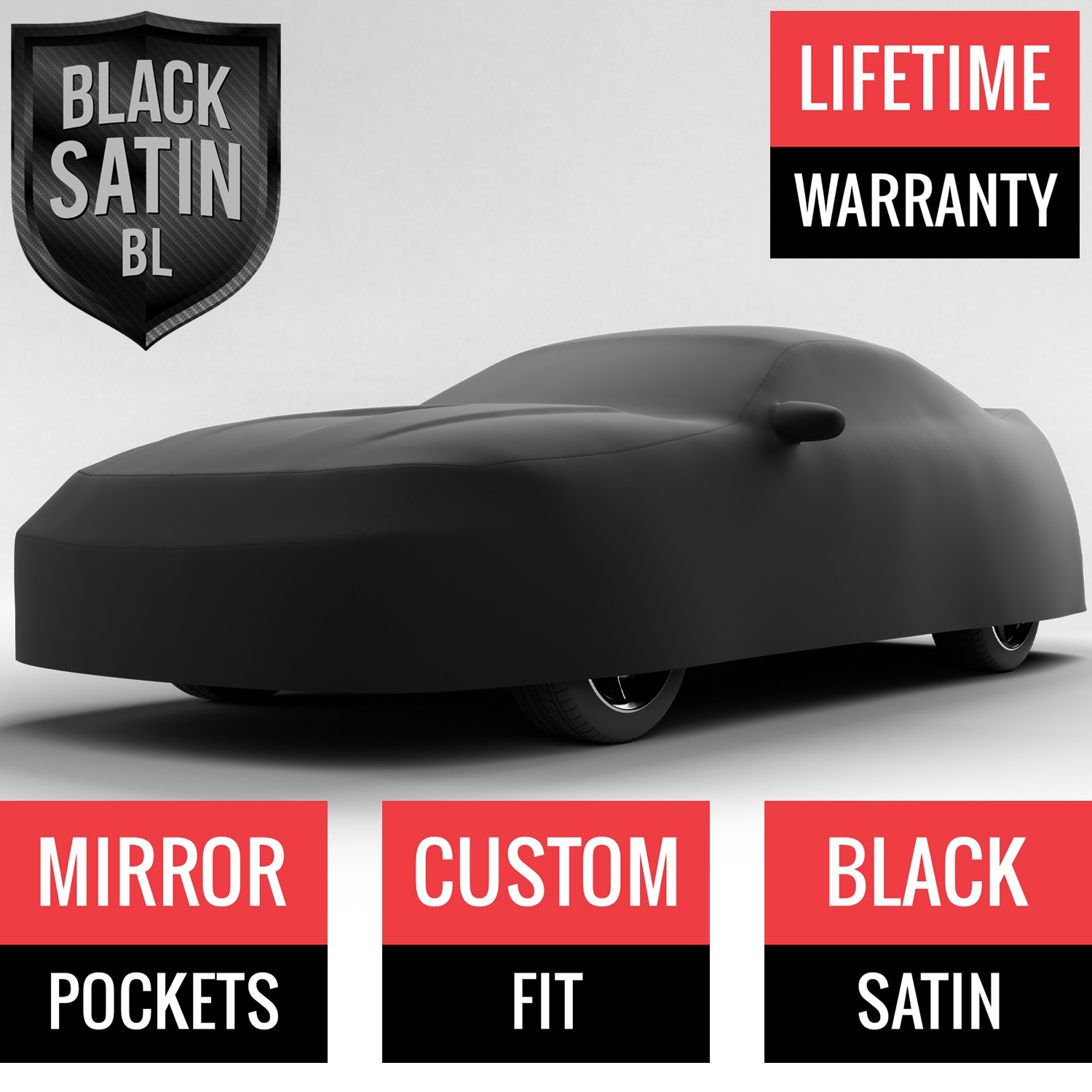 Black Satin BL - Black Car Cover for Ford Mustang 2001 Coupe 2-Door