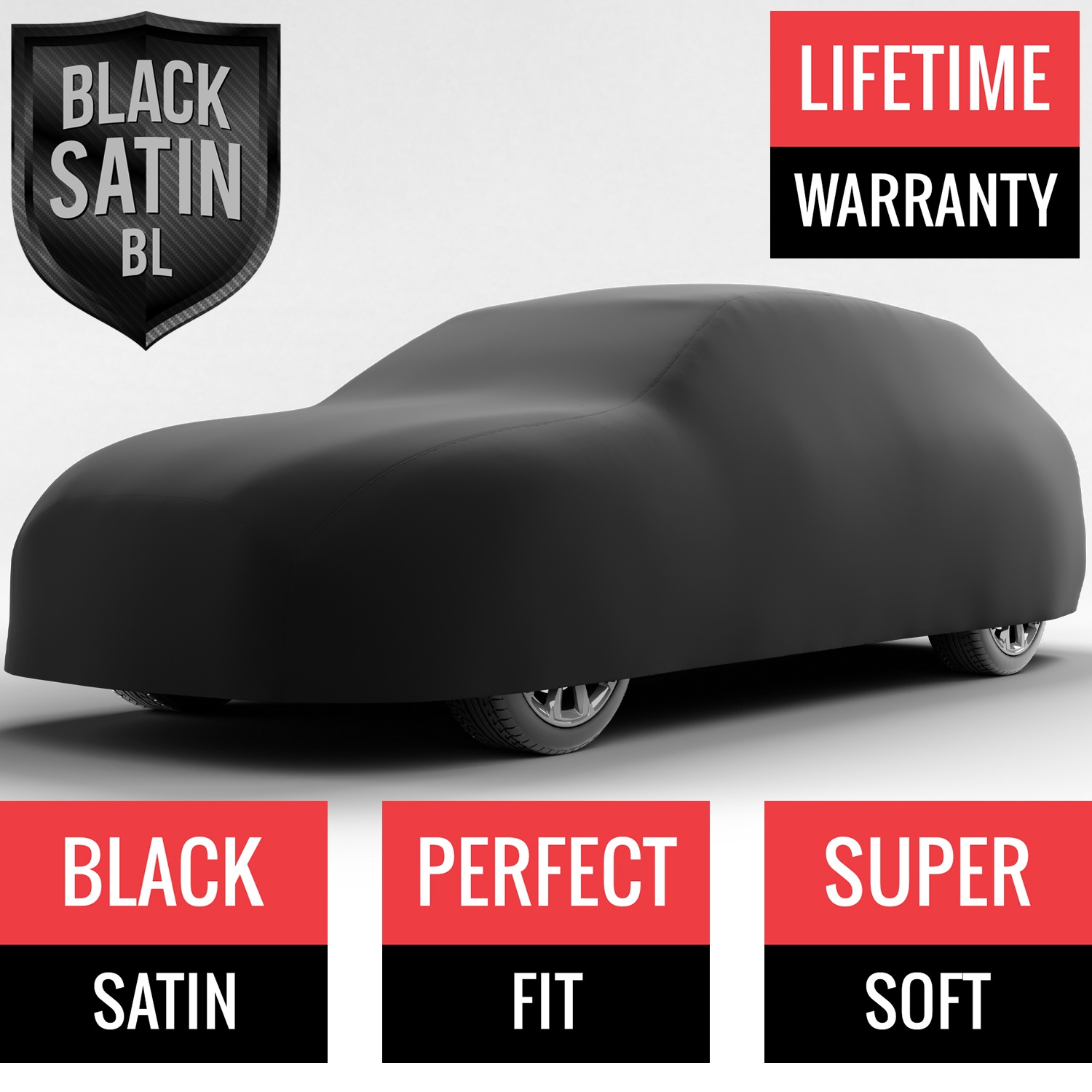 Black Satin BL - Black Car Cover for Mini Cooper Clubman S 2008 Hatchback 2-Door